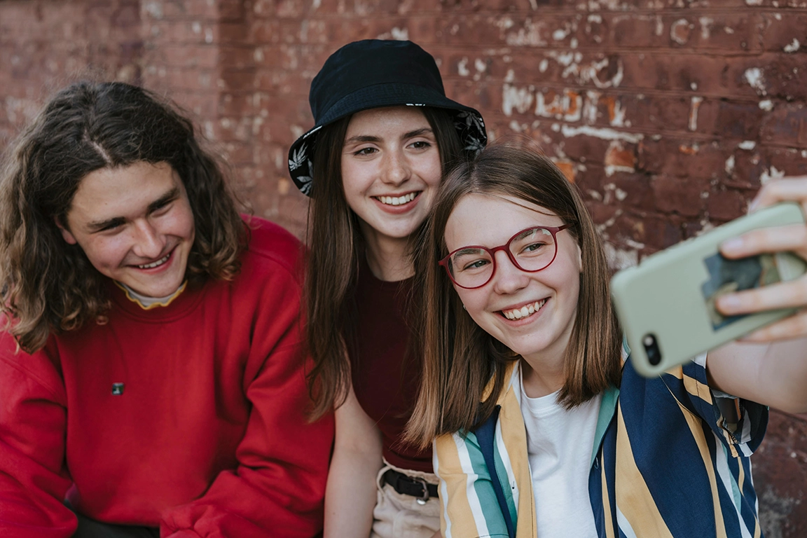 Group of young adults who are happy